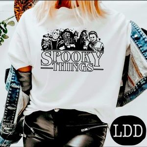 Stranger things/ horror movie graphic screen print top